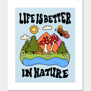 Life is Better in Nature Tshirt Design Posters and Art